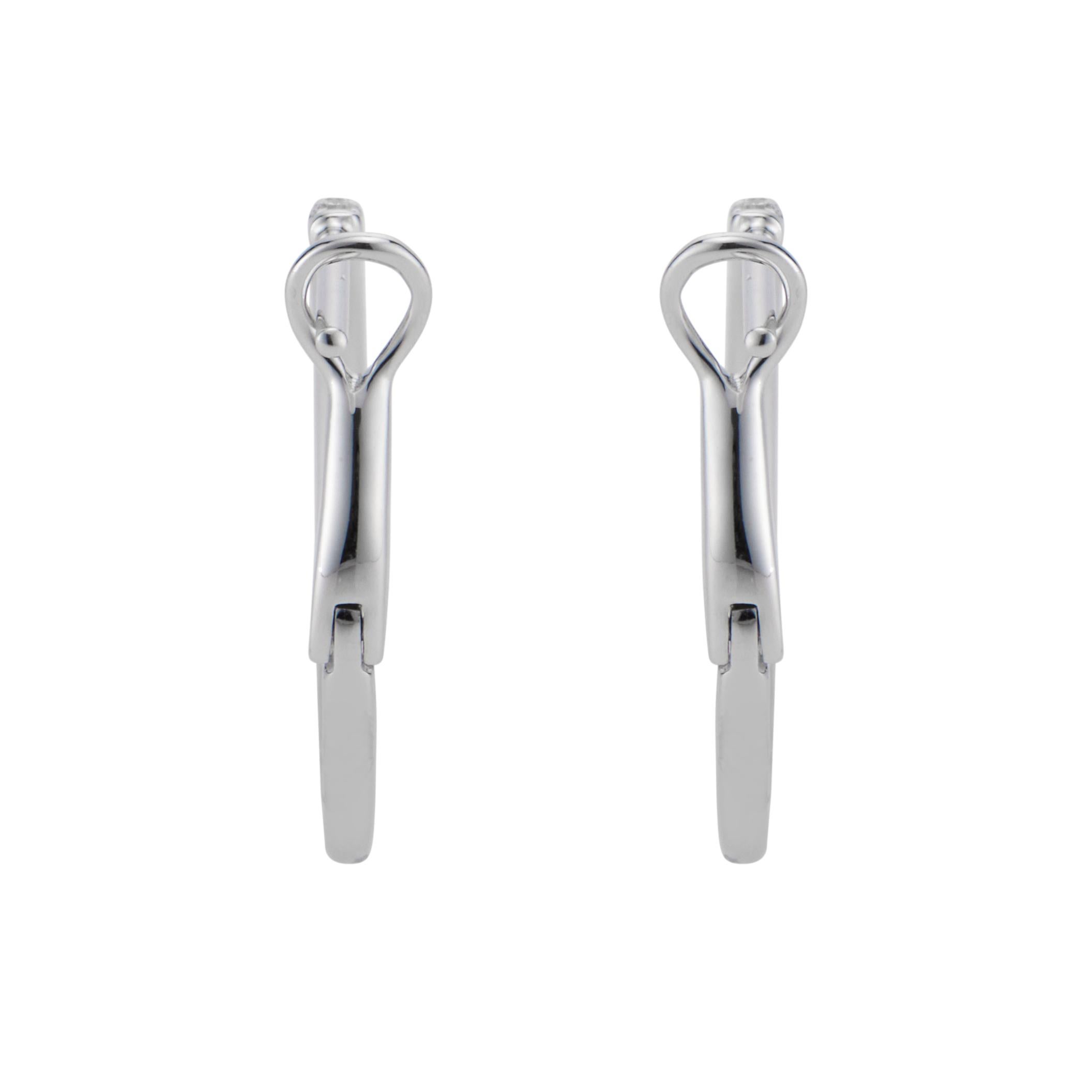 Boucles d'oreilles en or blanc avec diamants de 0,30 carat GP Pour femmes en vente