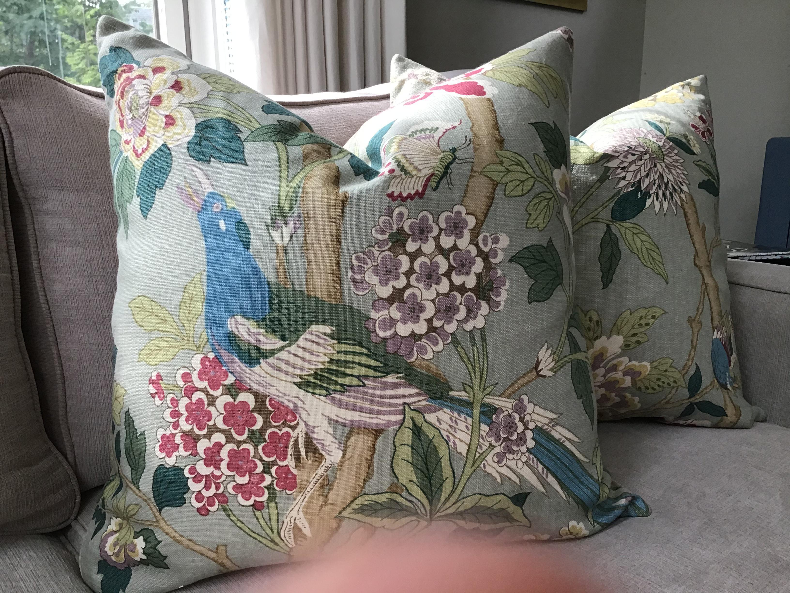 GP & J Baker Hydrangea-Vogel in Aqua/Rose 22