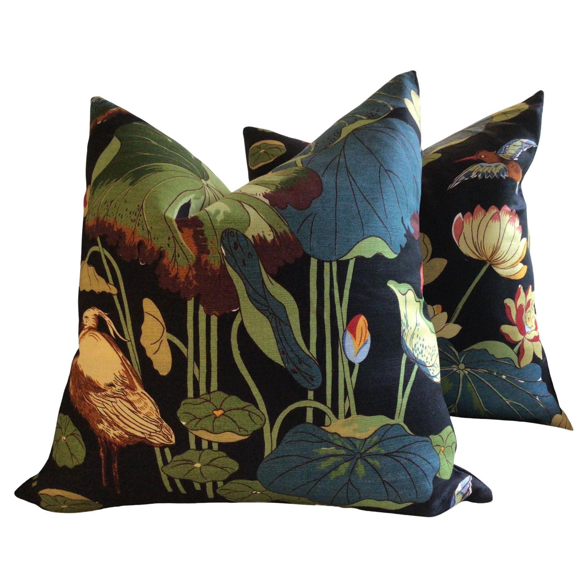 Gp and J Baker “Nympheus” Down-Filled Pillows - a Pair For Sale
