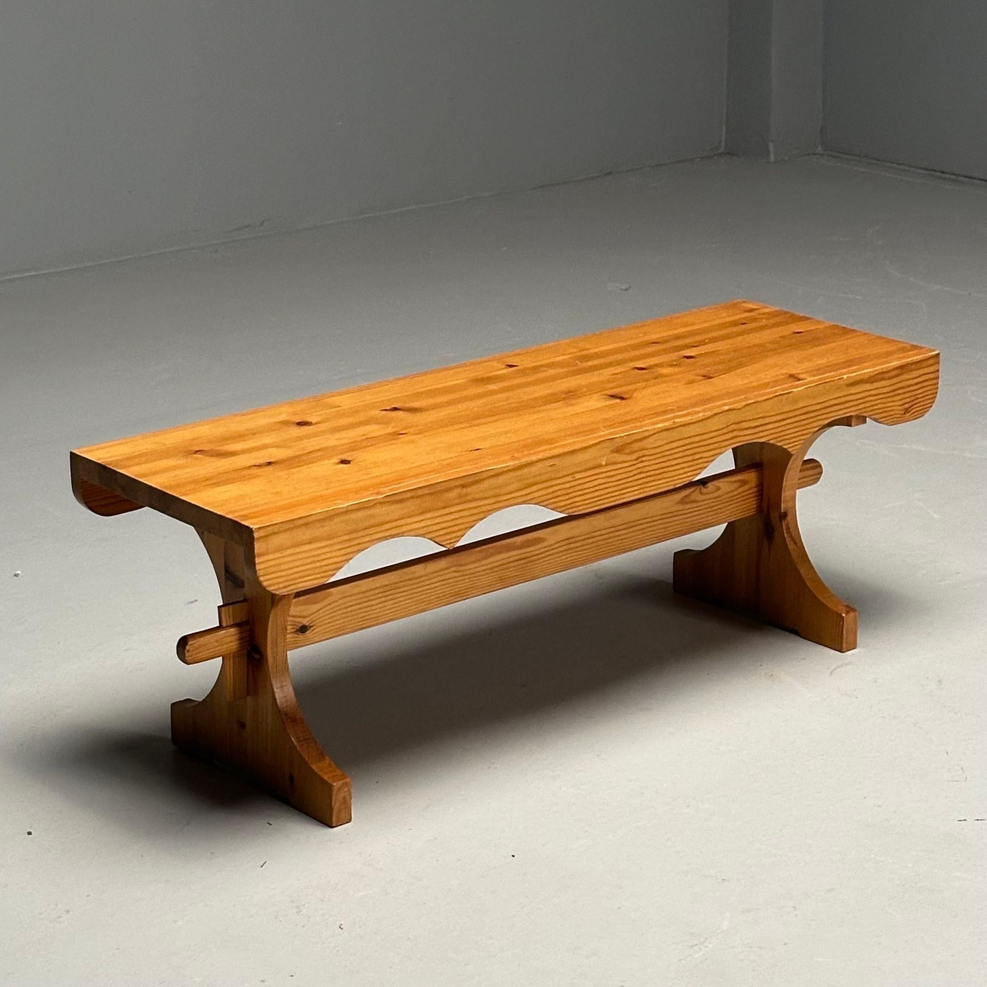 Fin du 20e siècle GP, Swedish Mid-Century Modern, Banc, Pin, Suède, 1978 en vente