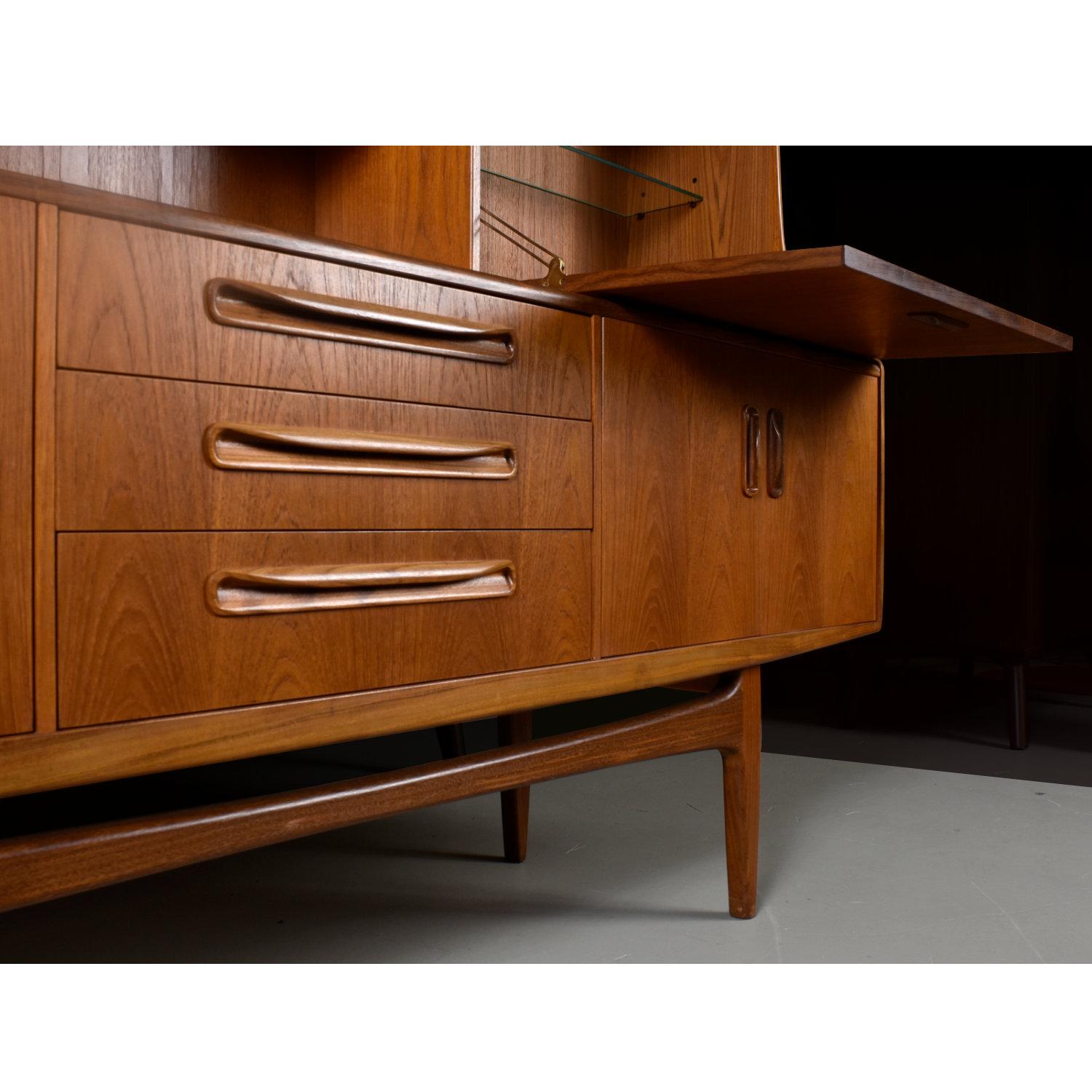 Mid-Century Modern Teak Sideboard Hutch Bar by G-Plan Furniture 4