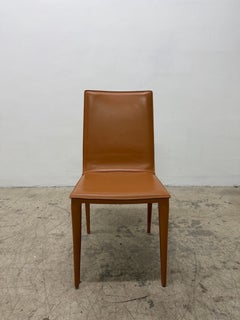 G.&R. Fauciglietti Latina High Back Leather Dining or Side Chair for Frag, Italy