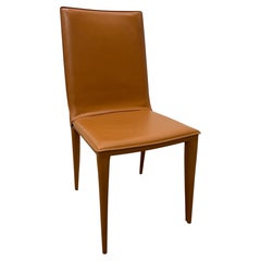 G.&R. Fauciglietti Latina High Back Leather Dining or Side Chair for Frag, Italy