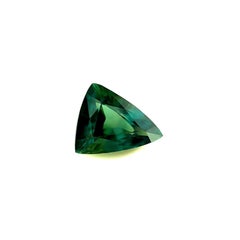 GRA Certified 1.39ct Fine Green Sapphire Triangle Fancy Cut Gem Rare 7.8x6.3mm