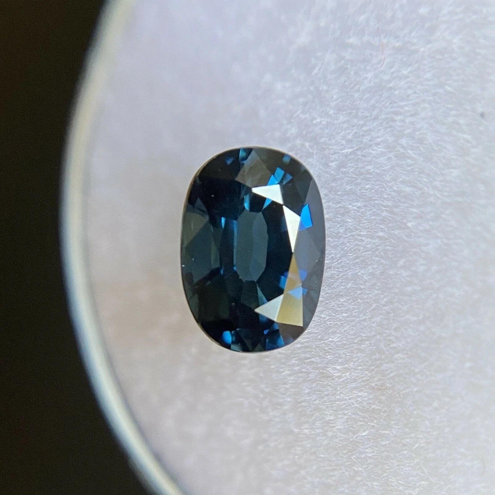 GRA Certified 1.43ct Fine Blue Sapphire Oval Cut Rare Loose Gem 7.7x5.5mm

GRA Certified Deep Blue Sapphire Gemstone.
1.43 Carat sapphire with a beautiful deep blue colour. Fully certified by GRA confirming stone as natural. Also has excellent