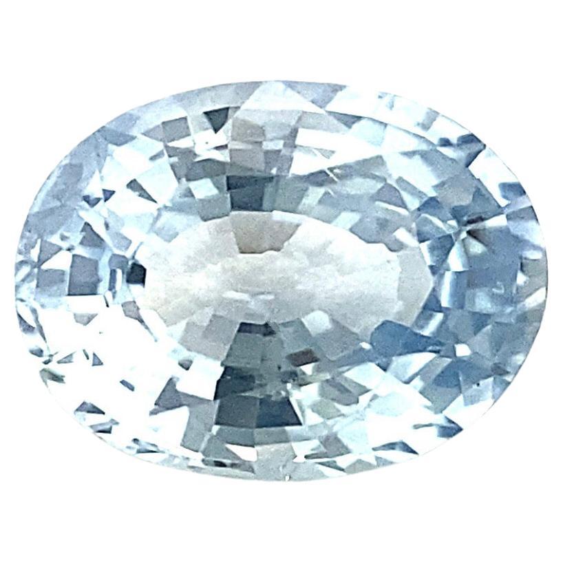 GRA Certified 1.71ct Fine Pastel Blue Ceylon Sapphire Oval Cut Rare