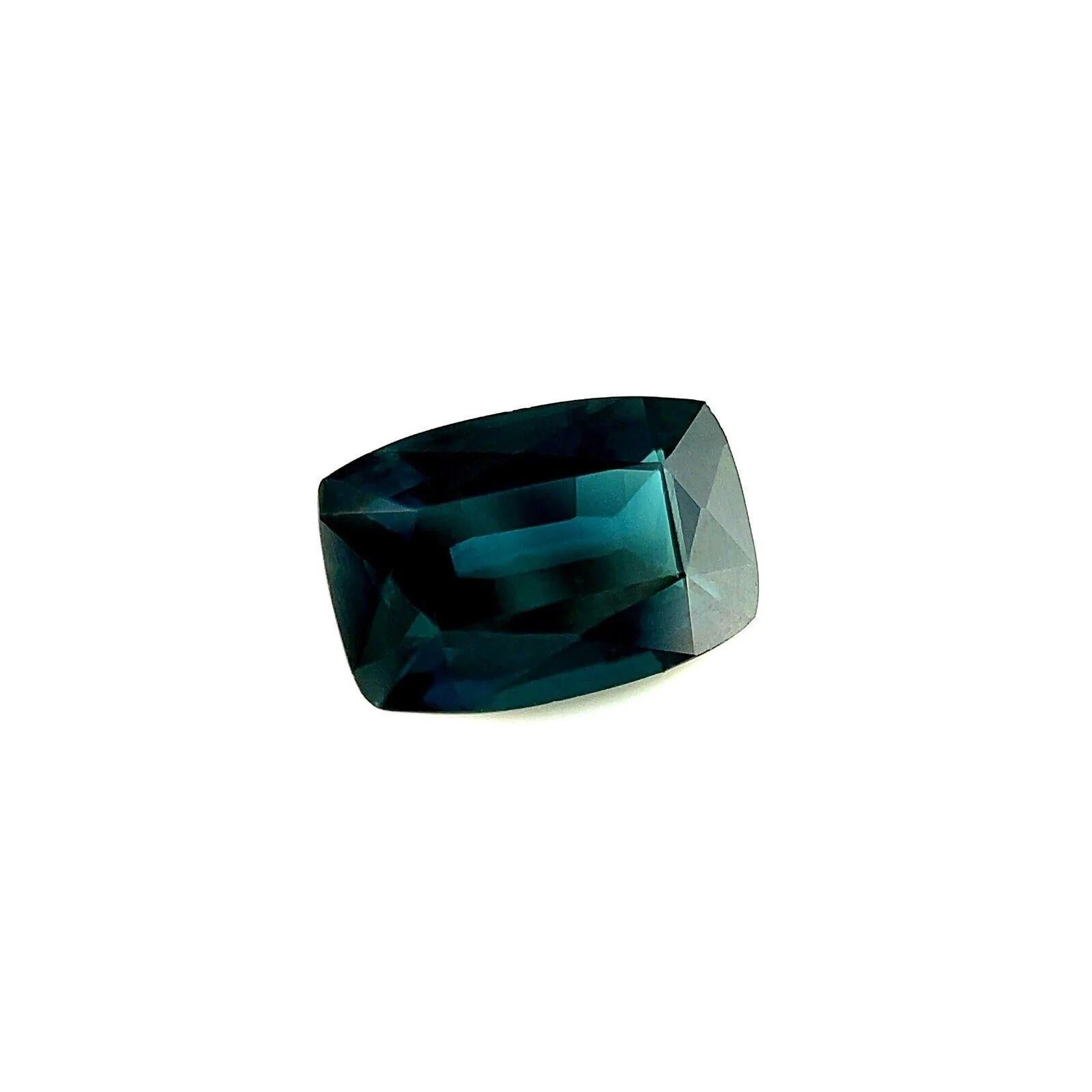 GRA Certified 2.06ct Green Blue Sapphire Loose Cushion Cut Gem 9.3x6.4mm

GRA Certified Deep Green Blue Sapphire Gemstone.
2.06 Carat sapphire with a beautiful deep green blue colour.
Standard heated like nearly all sapphires on the market. No