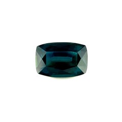 Used GRA Certified 2.06ct Green Blue Sapphire Loose Cushion Cut Gem