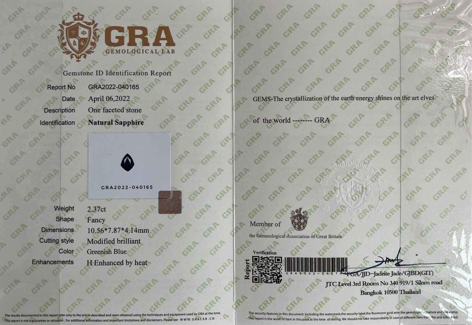 GRA-zertifizierter 2,77 Karat grün-blauer Teal-Saphir im Fancy-Kitsch-Schliff, seltener Edelstein (Kiteschliff)