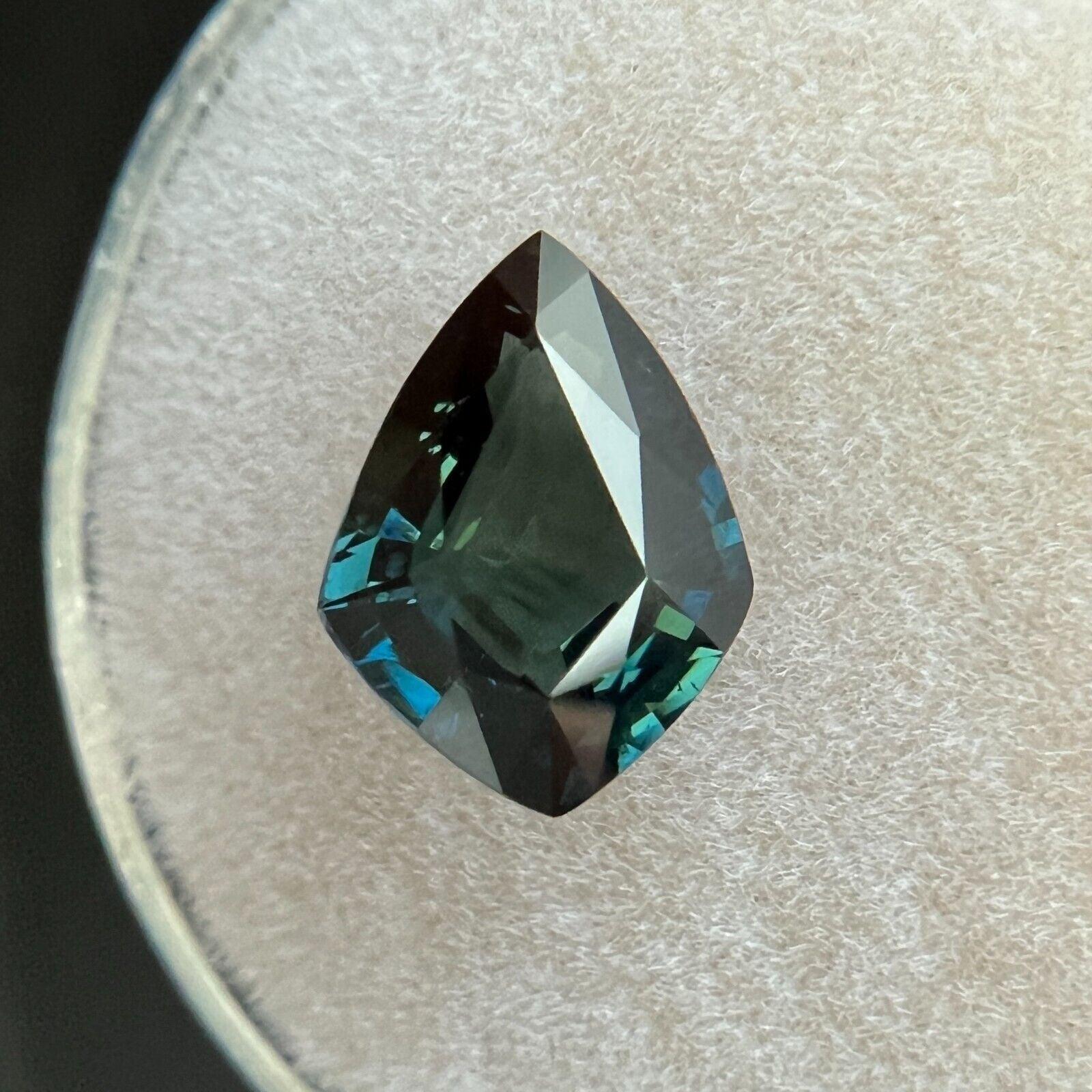 GRA-zertifizierter 2,77 Karat grün-blauer Teal-Saphir im Fancy-Kitsch-Schliff, seltener Edelstein im Zustand „Neu“ in Birmingham, GB