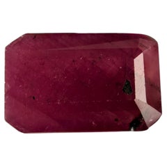 GRA Certified Natural Ruby 6.50 Ct Emerald Cut No Heat