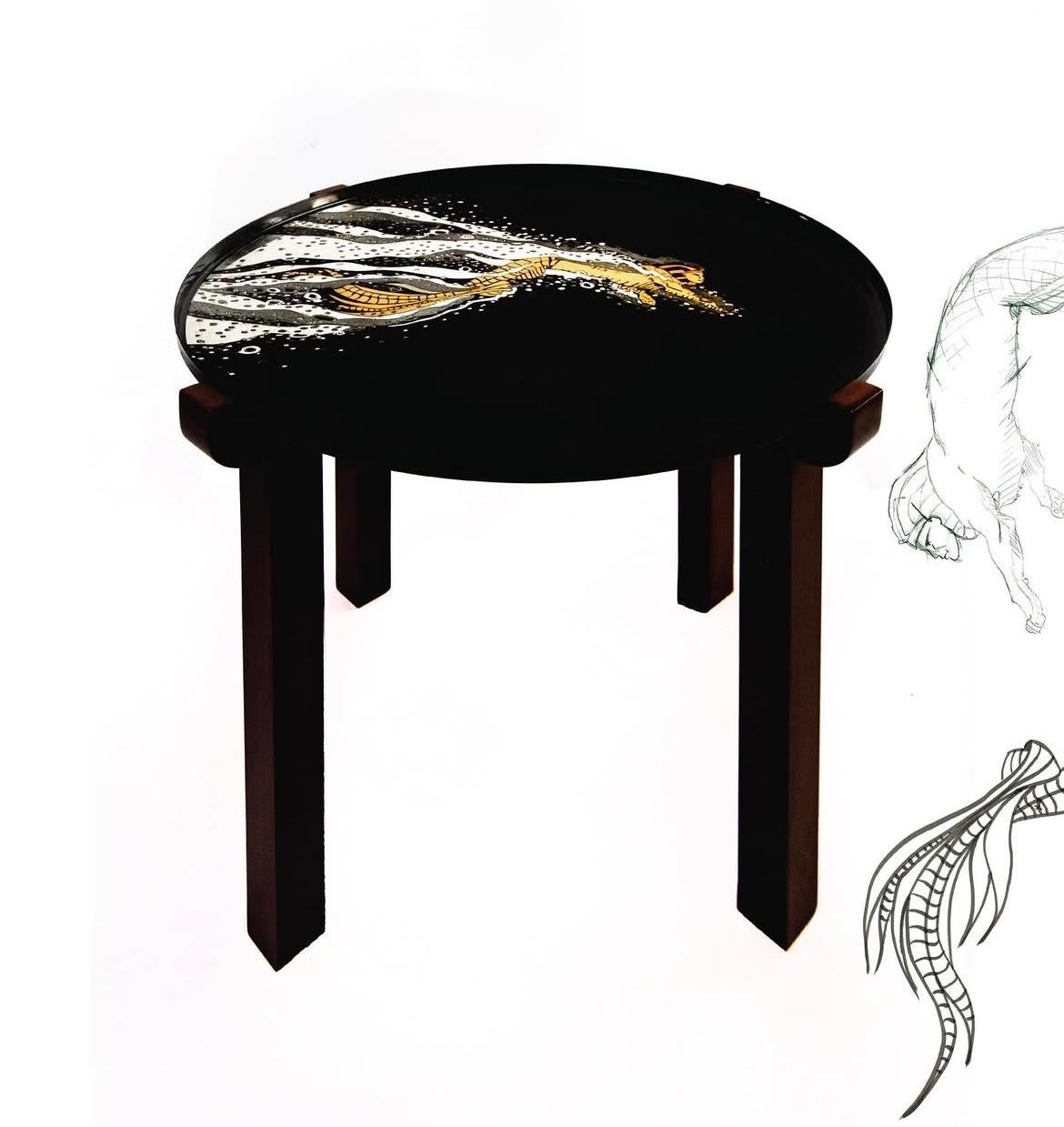 Intarsio Grab Side Table by Tarek Shamma in vendita