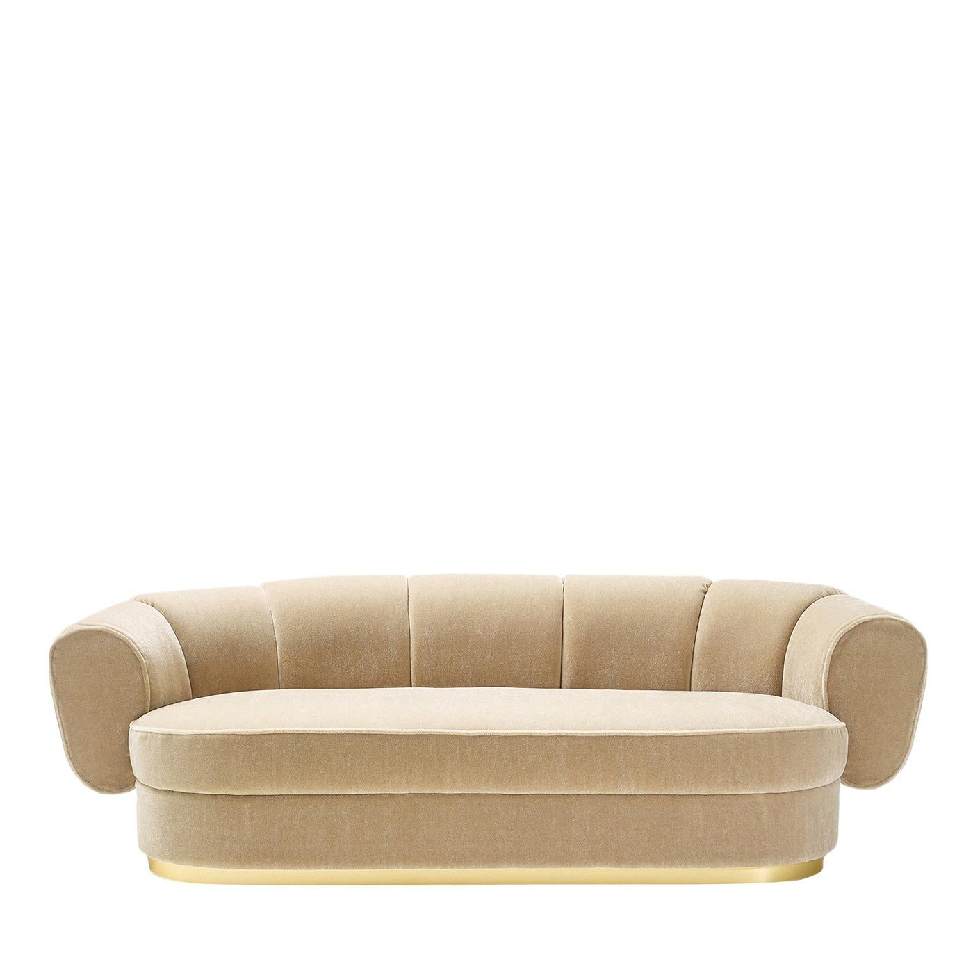 Canapé Grace 4 places en tissu beige par Studio 63