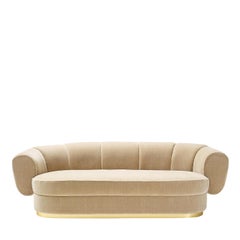 Divano Grace a 4 posti in tessuto beige di Studio A 63