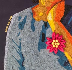 "Submission to Authority (2)" (2024) by Grace Awe, Thread and Acrylic on Canvas