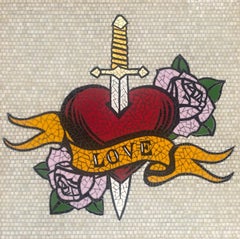 Love - Glass and Cement on Board