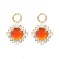 Grace Carnelian Gold 18 Karat Earring Charms