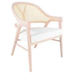 Grace-Stuhl, Rückenlehne aus massiver Esche/Schilfrohr, Struktur aus Buche mit gebeizter Oberfläche