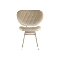 Roberto Cavalli Home Interiors Grace Chair in Velvet with Metal Legs