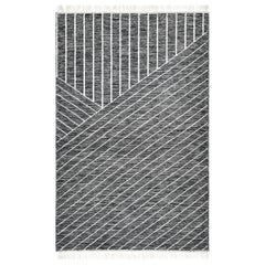 Grace, Contemporary Flat-Weave Handwoven Area Rug, Black Grace, Contemporary Flat-Weave Handwoven Area Rug, Black