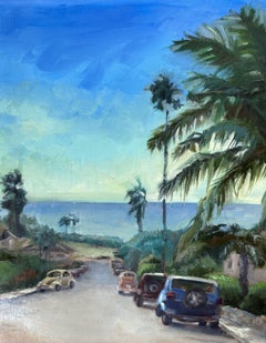 Beach Vibes, Painting, Oil on Canvas