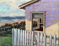 Cottage by the Sea, Painting, Oil on Canvas