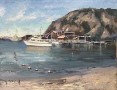Dana Point, Baby Beach, Painting, Oil on Canvas