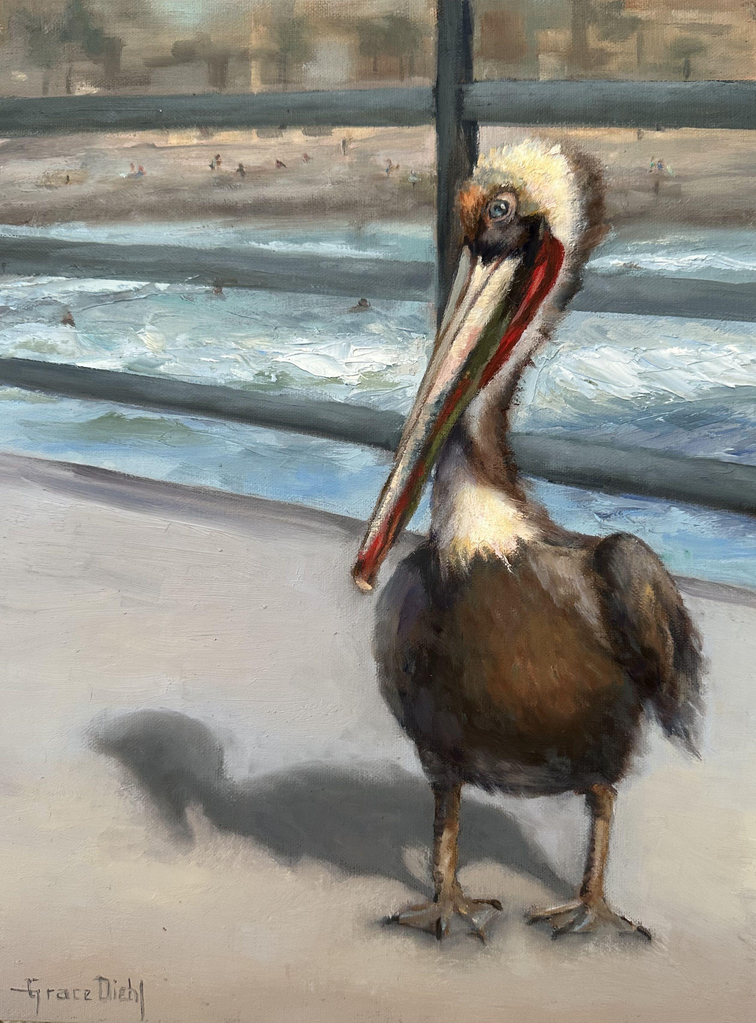 Bel ragazzo, Pittura, Olio su tela - Painting di Grace Diehl