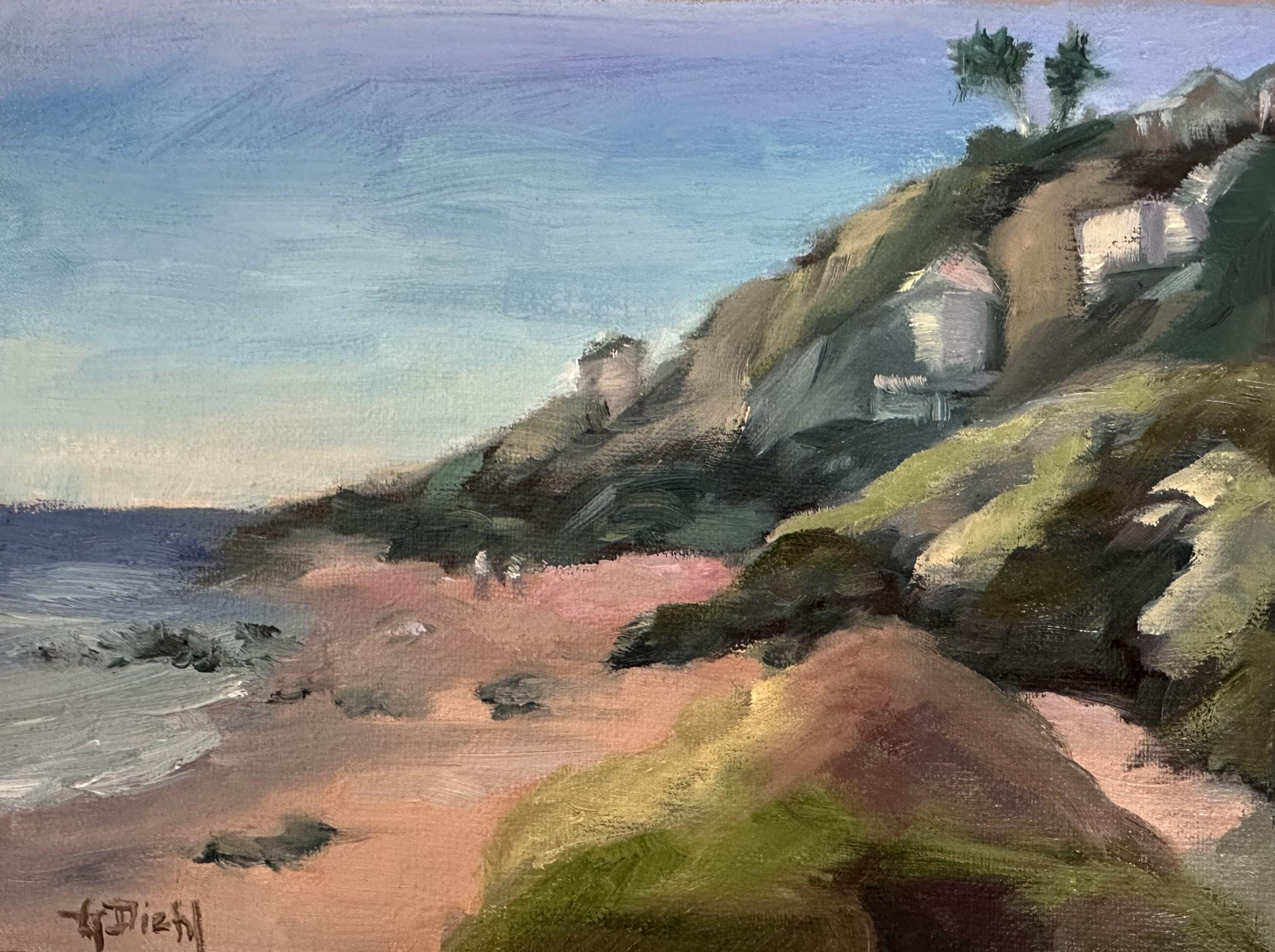 Dirigersi verso casa, Cliffside, Pittura, Olio su tela - Painting di Grace Diehl