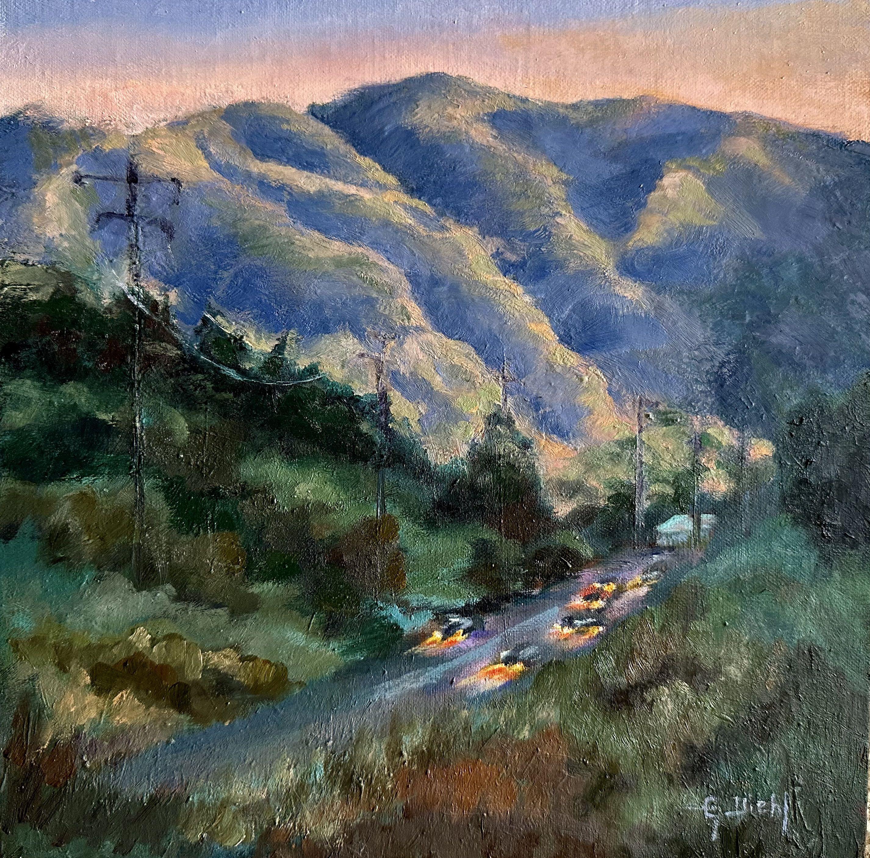 Fari, Pittura, Olio su tela - Painting di Grace Diehl