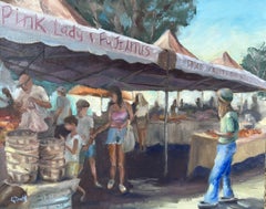 Laguna Farmers Market, Painting, Oil on Canvas