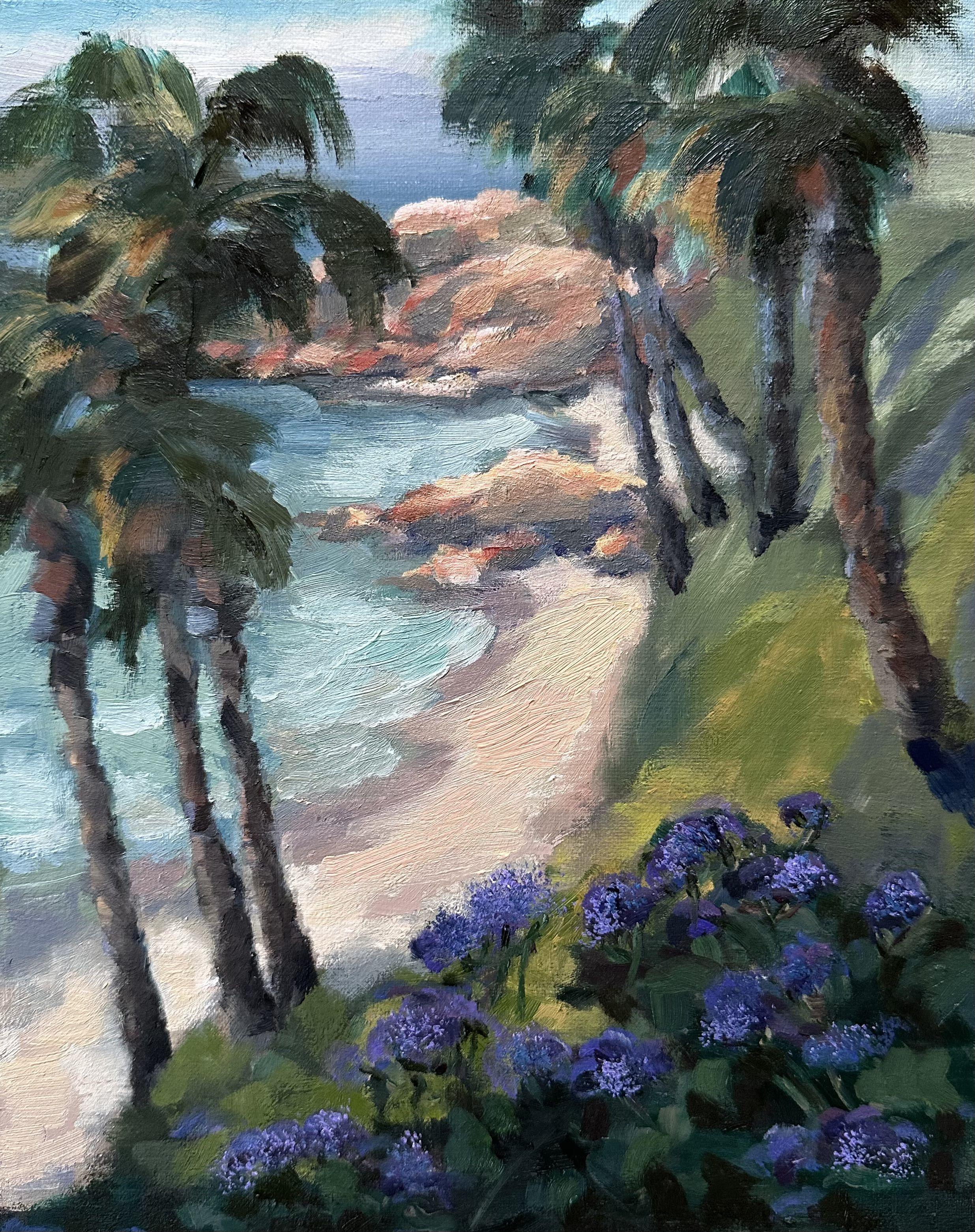 Veduta di Laguna, Pittura, Olio su tela - Painting di Grace Diehl
