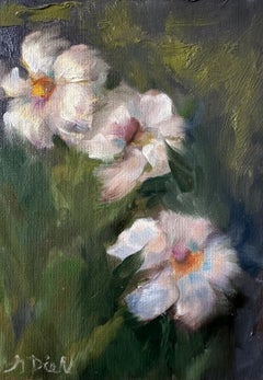 Little White Florals, Painting, Oil on Canvas