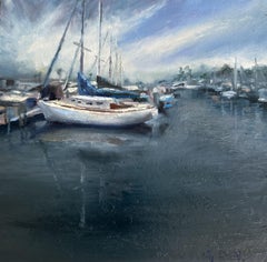 Oceanside Marina, Painting, Oil on Canvas