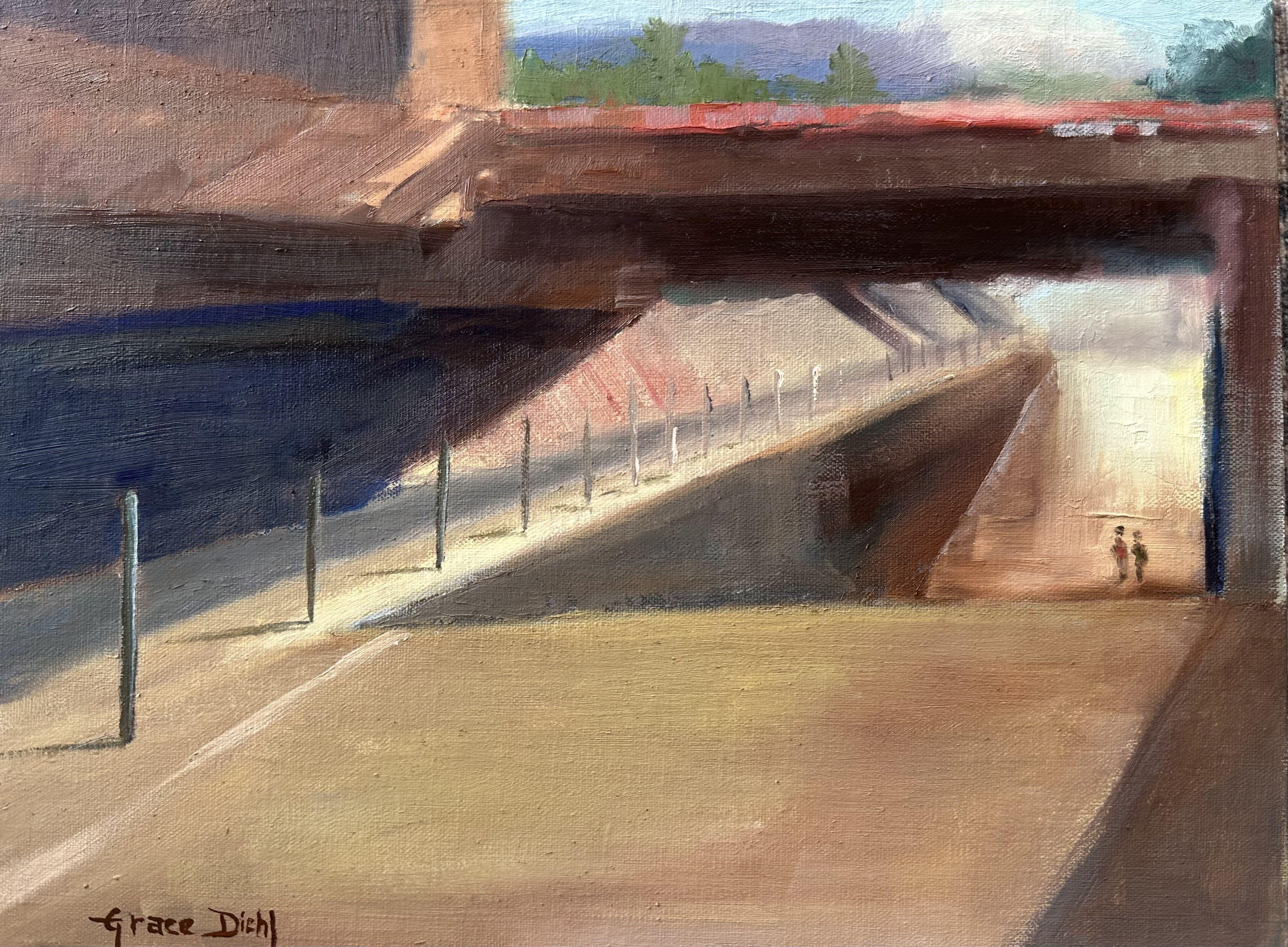 Grace Diehl Abstract Painting - Overpass, Painting, Oil on Canvas