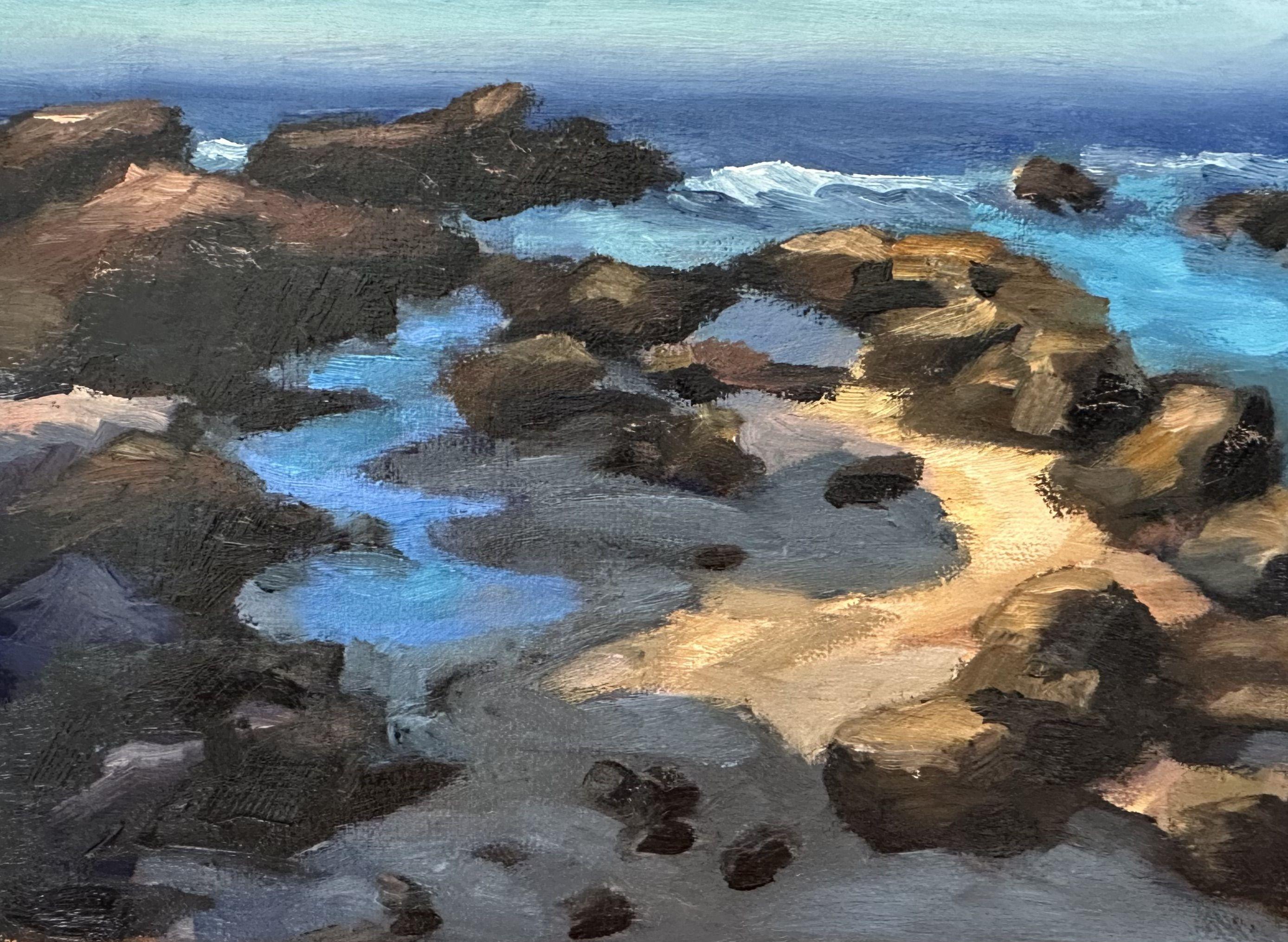 Piscina de mareas, Pintura, Óleo sobre lienzo - Painting de Grace Diehl