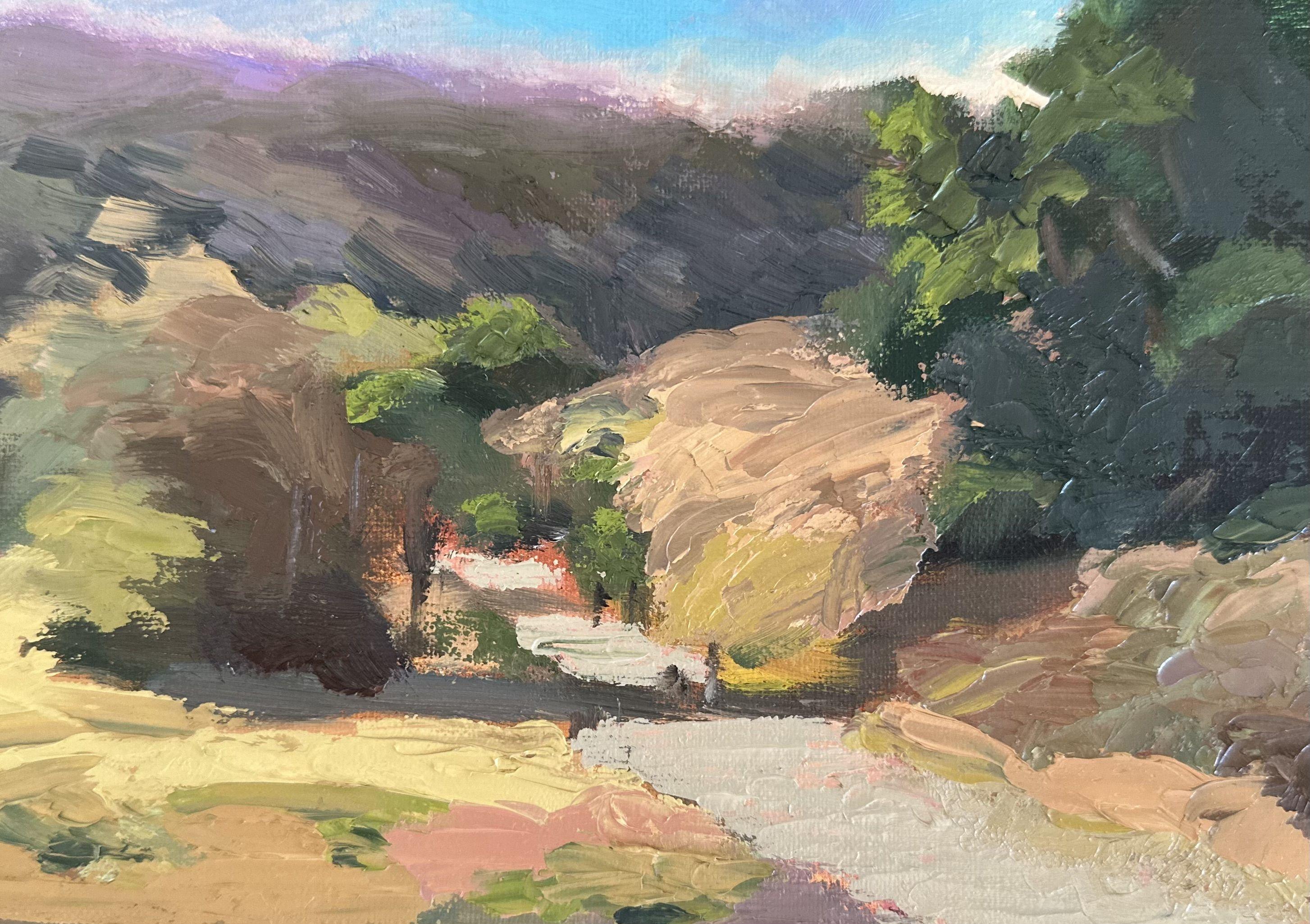 Paseando al perro, Pintura, Óleo sobre lienzo - Painting de Grace Diehl