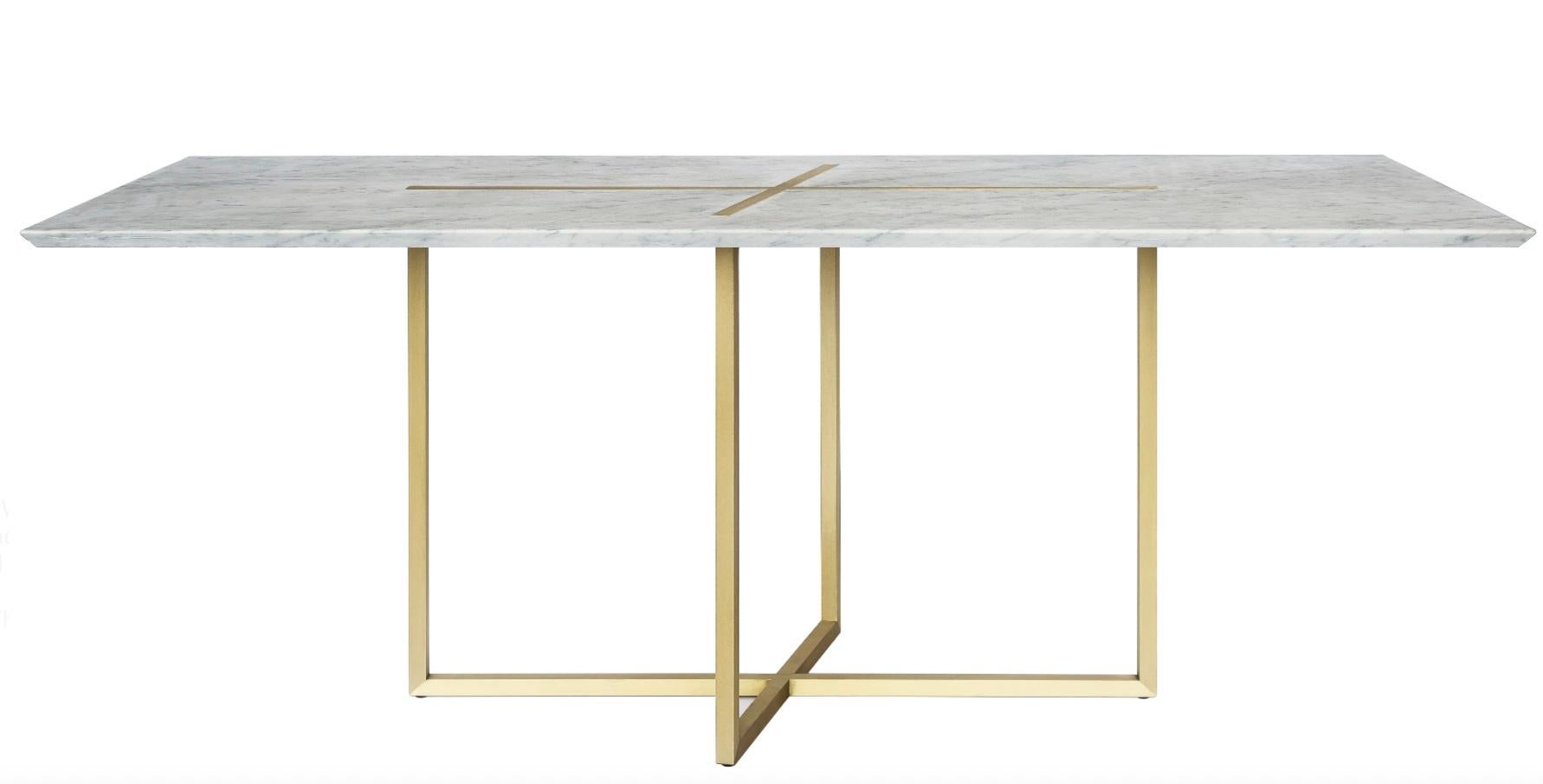 Brushed Grace Dining Table, Eclipse Collection For Sale