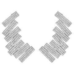 Orecchini Grace in oro bianco con pavé completo