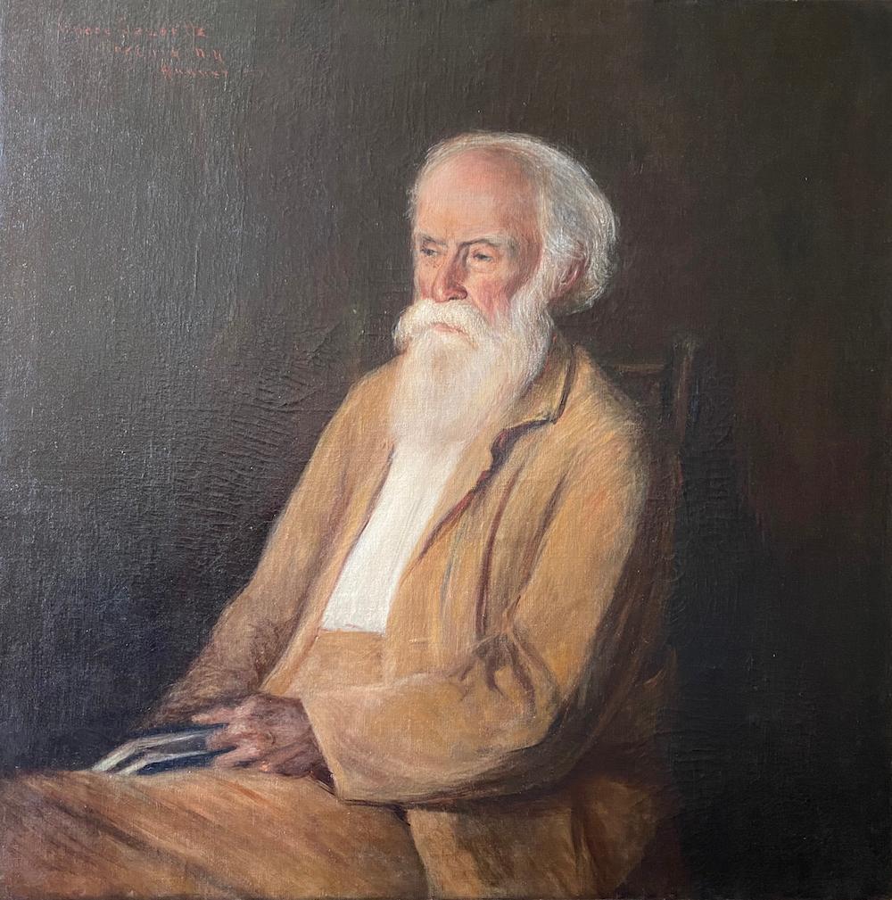 Grace Gassette Portrait Painting - John Burroughs at Roxbury, Catskills Cabin Definitive Life Study American Artist