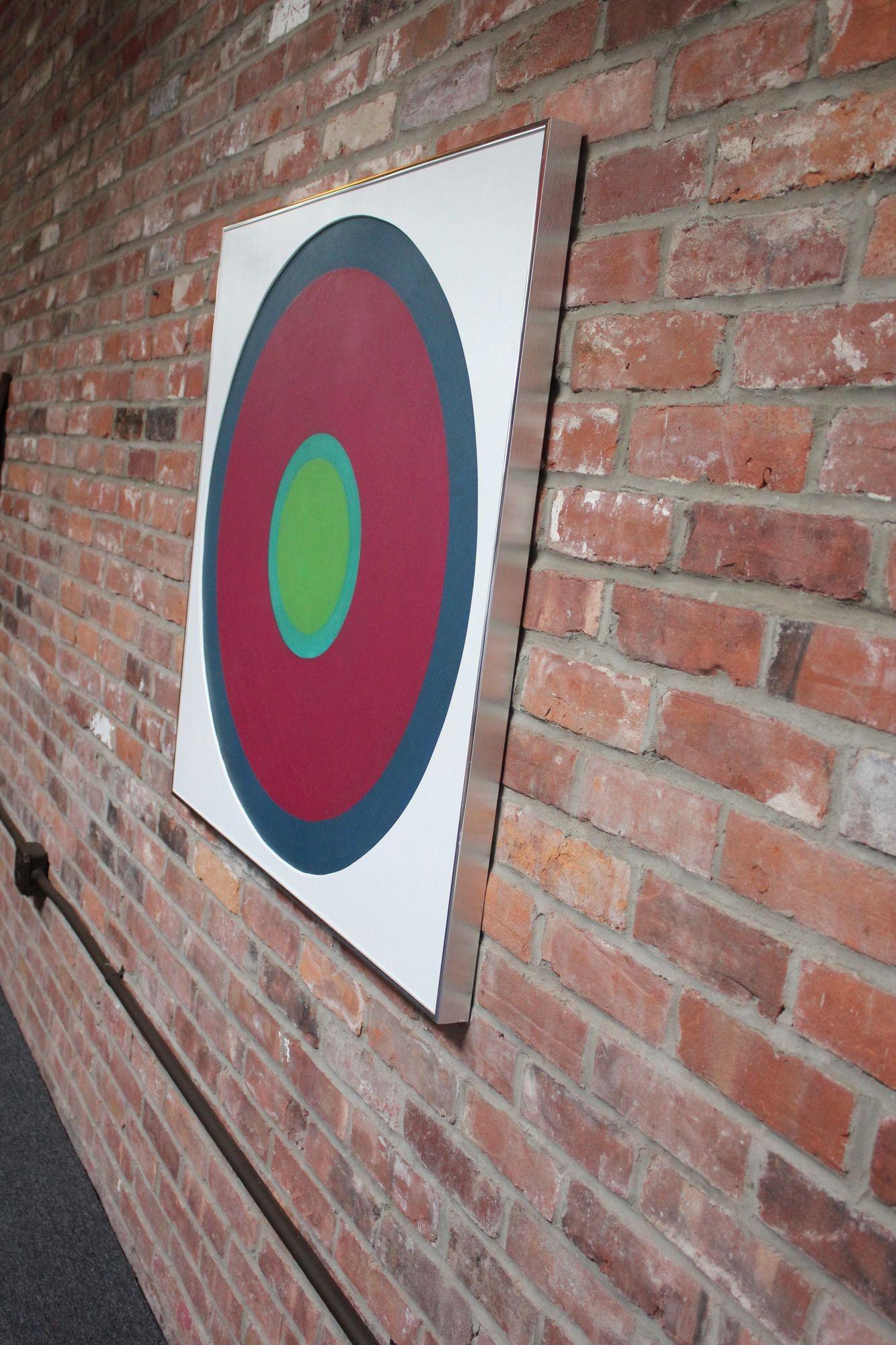 « Non Objective », huile sur toile abstraite géométrique de Grace Genevra Swank Bon état - En vente à Brooklyn, NY
