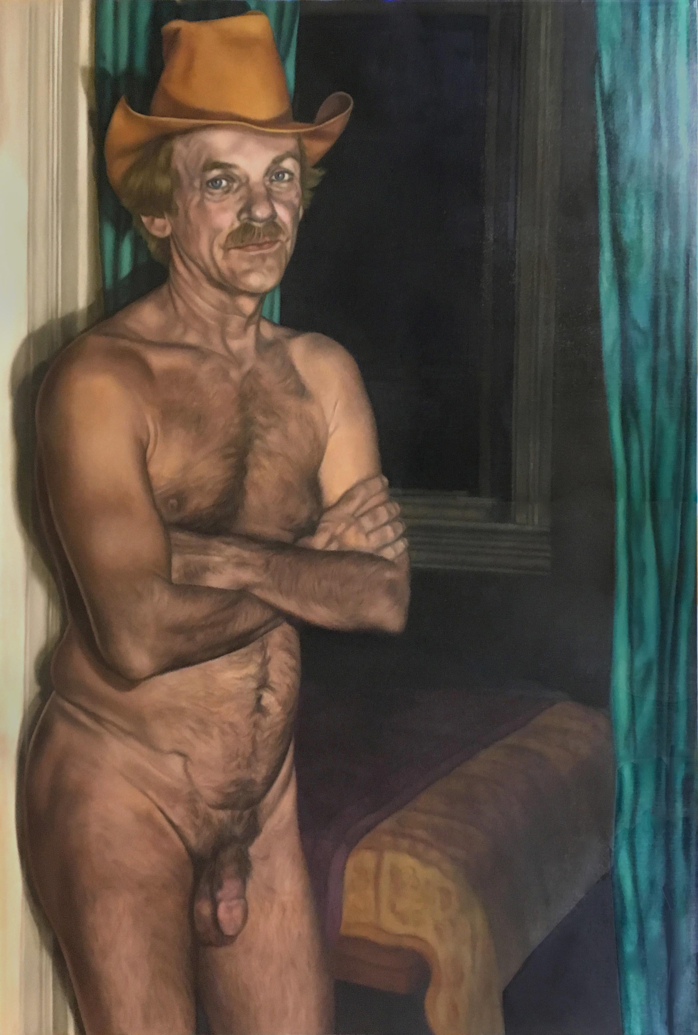 Grace Graupe-Pillard Figurative Painting - Norman, Oil Painting, Canvas, Figurative Art, Portrait, Nude, Signed