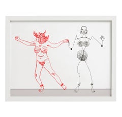 Shall We Dance Josephine, Archival Ink, Figurative, Signed, Framed