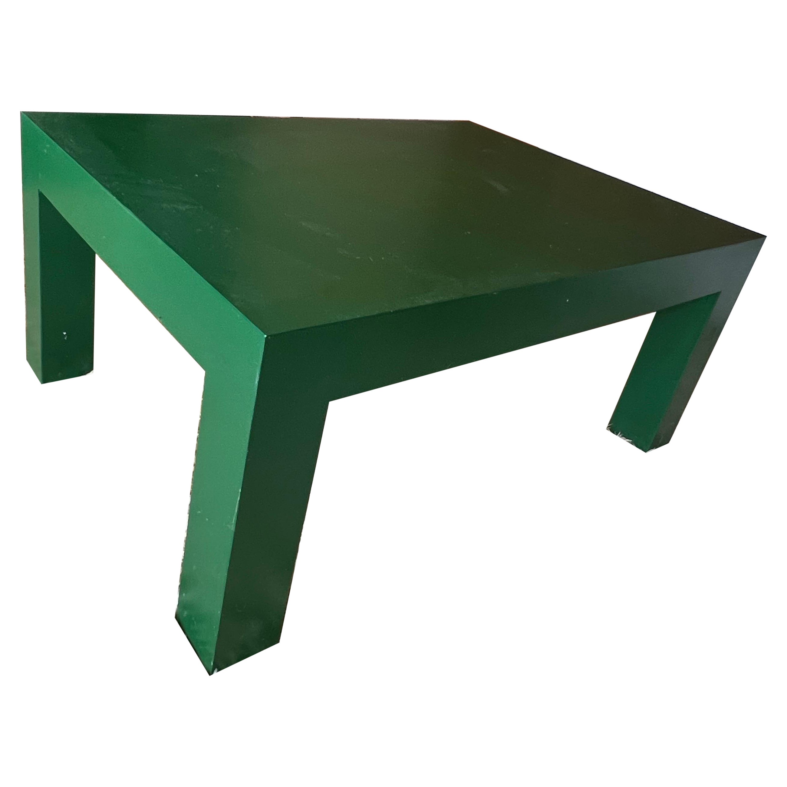 Table basse Grace Green Heller attribuée à Lella et Massimo Vignelli