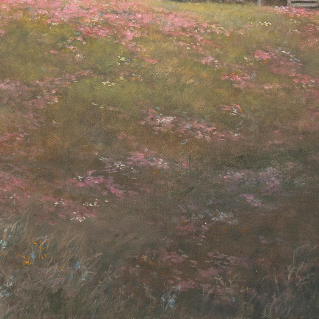 Primavera en el campo', Paisaje al óleo, Nueva York, Asociación de Arte de Cortland en venta 3