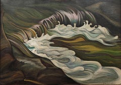"Hidden Boulders" Grace Hill Turnbull, American Female Modernist, Waterfall