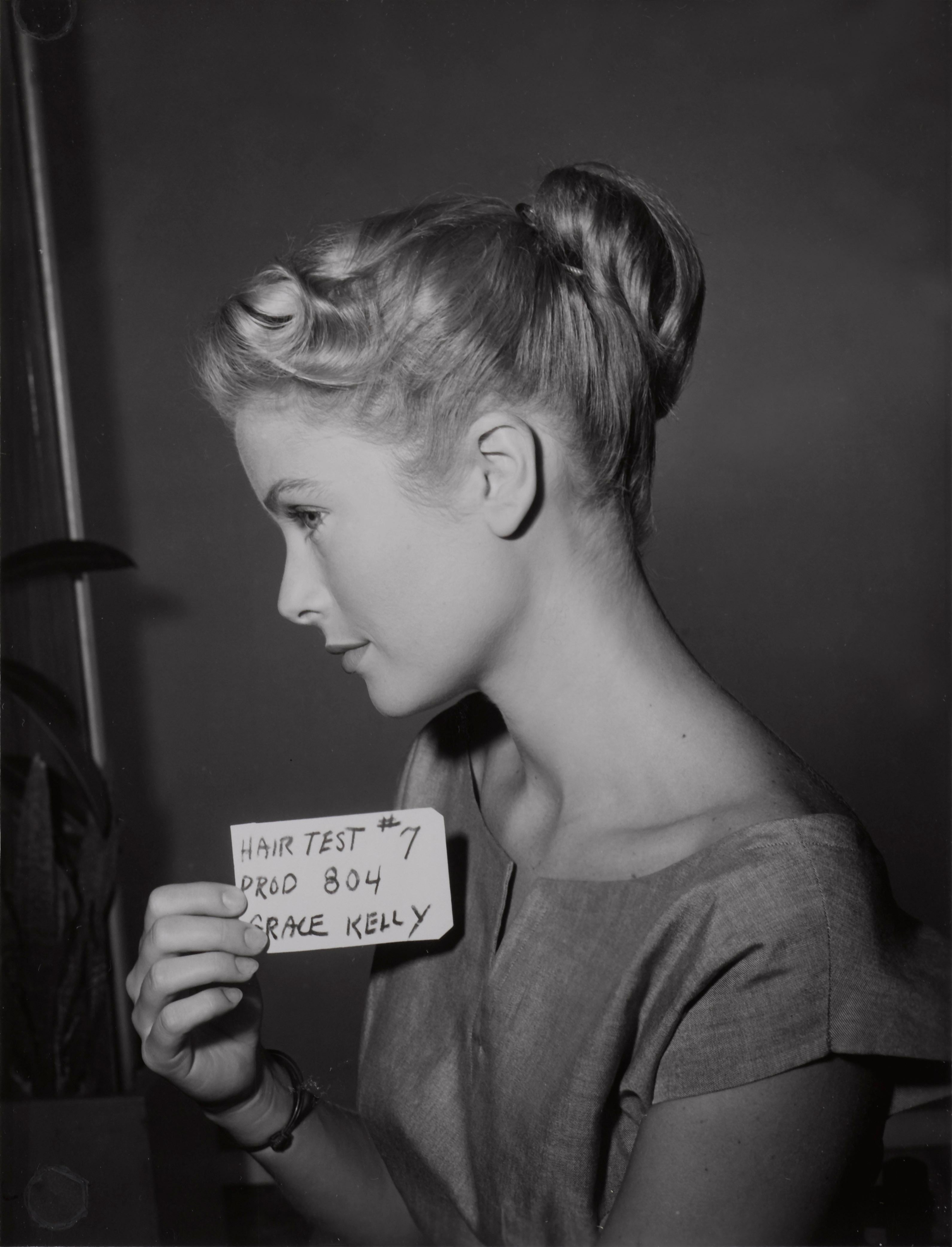 Original black photograph showing Grace Kelly hair test for Dial M for Murder taken in 1952
The film was released in 1954
This photo is conservation framed in an Obeche wood frame with card mounts and UV Plexiglas glass.
The size given is before