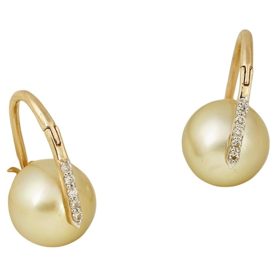 Grace Kelly South Sea Pearl Earrings For Sale