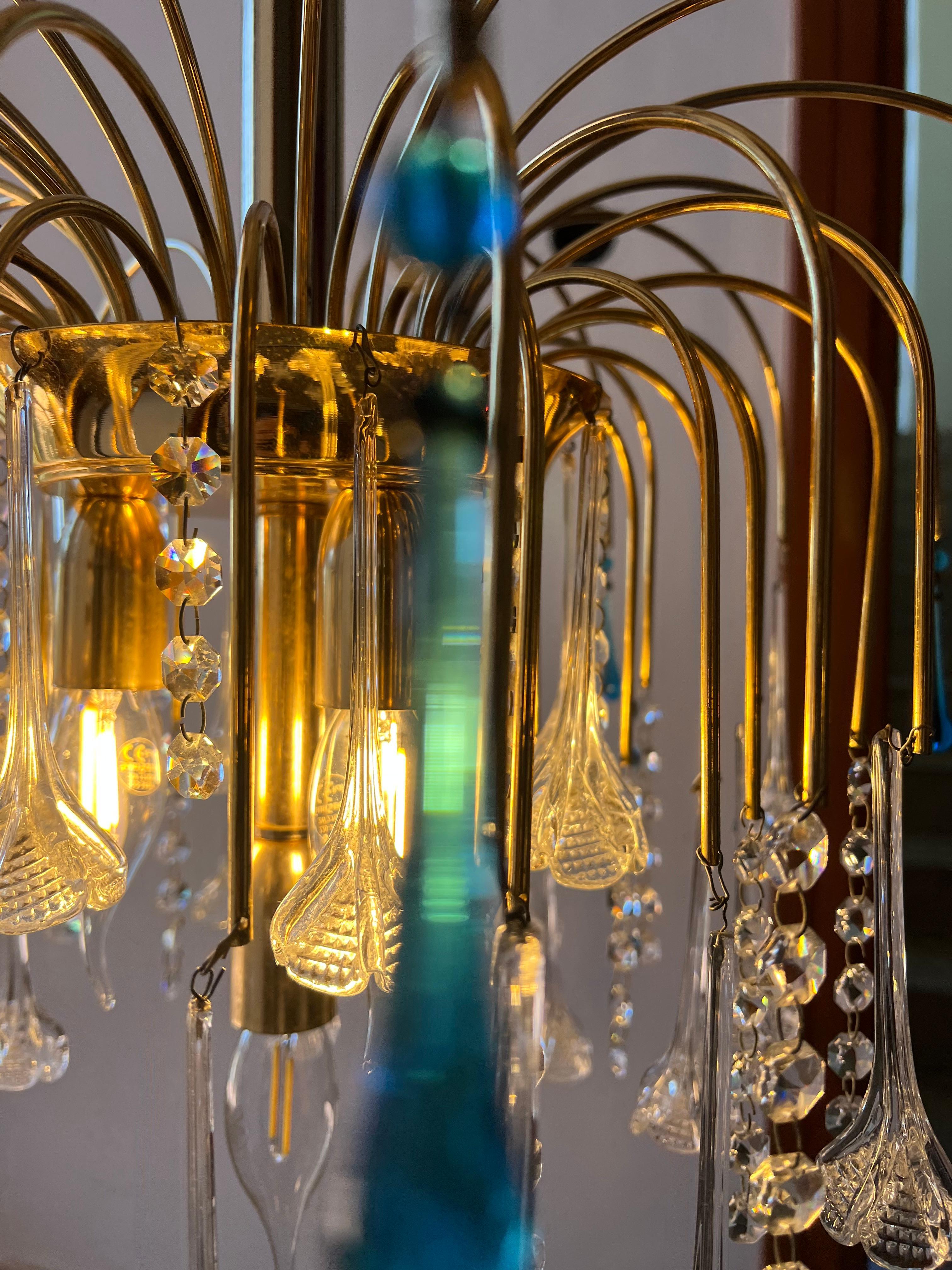 Lampadario di Murano con lacrime di Kelly Grace anni '80 in vendita 4