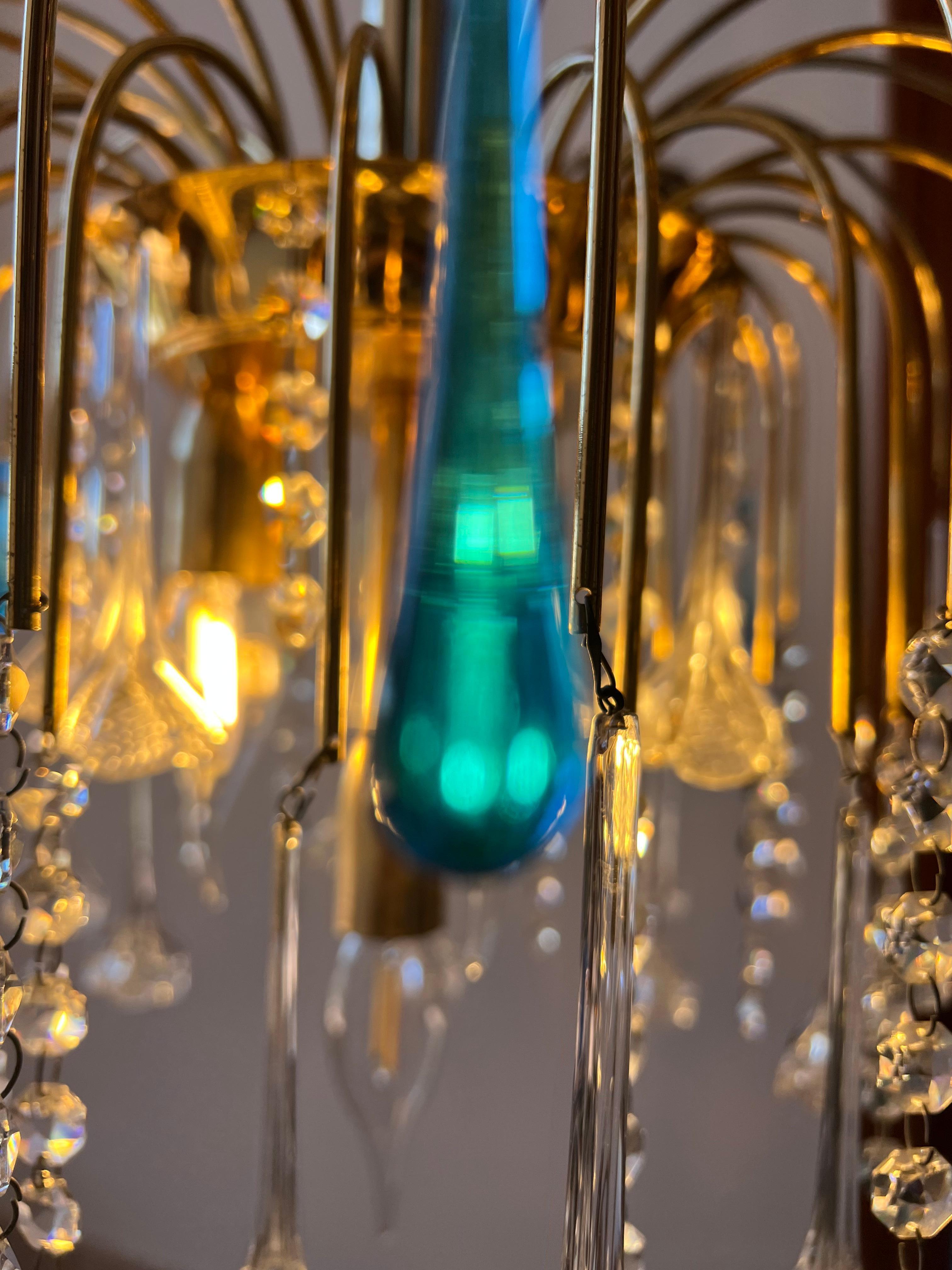 Lampadario di Murano con lacrime di Kelly Grace anni '80 in vendita 5